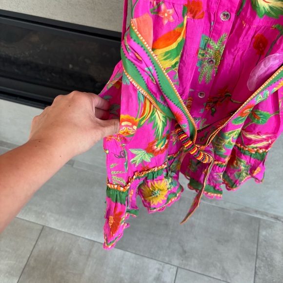 NWT FARM Rio Pink Delicate Fruit Garden Mini Dress, Size L - Picture 15 of 16